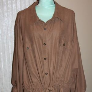 Nwt: Tan Utra Skin Design Light Jacket,   5X, New